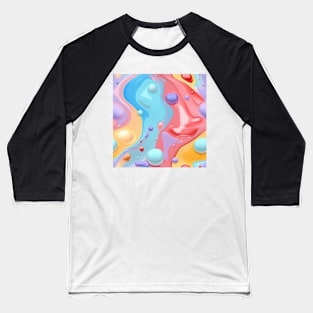 Abstract oil and water mix background Baseball T-Shirt